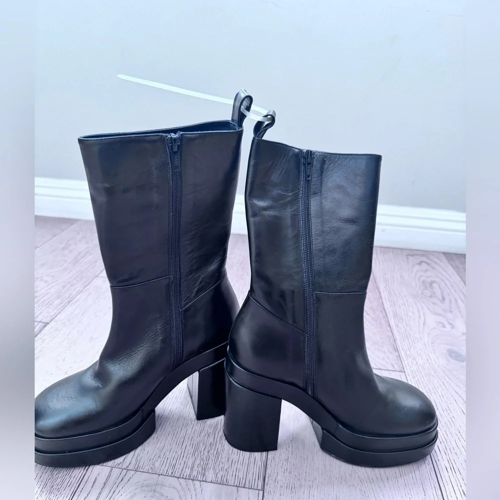 PALOMA BARCELO’ Eros Heeled Ankle Platform Boot Genuine Leather SZ: 38 $525